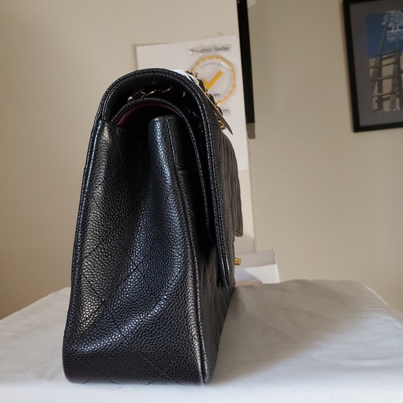 Chanel Classic Jumbo Black Caviar Gold Hw - Picture 16 of 16